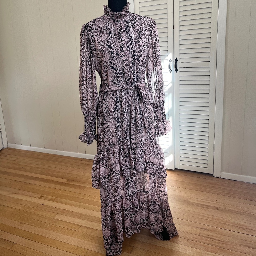 Misa Los Angeles Valentina Dress Pink Snakeskin - Picture 4 of 4